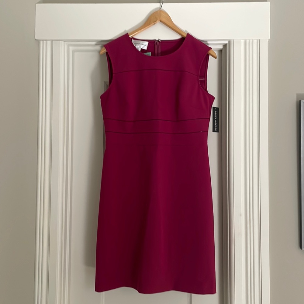 NWT Donna Morgan Kalyn Sleeveless Currant Mini Shift Dress - Size 10